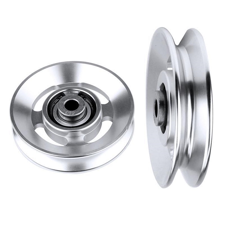 CNC Machining Bearing Pulley Wheel Aluminum Parts For Gym