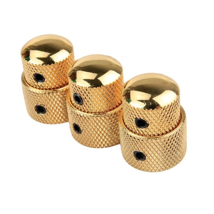 CNC Machining Dual Concentric Knurled Brass Control Knobs